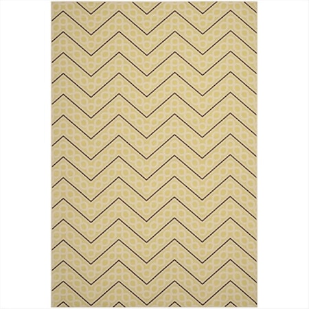 Safavieh 2 Ft. - 7 In. X 5 Ft. Small Rectangle- Indoor - Outdoor Hampton Green And Ivory Power Loomed Rug HAM513AG-3